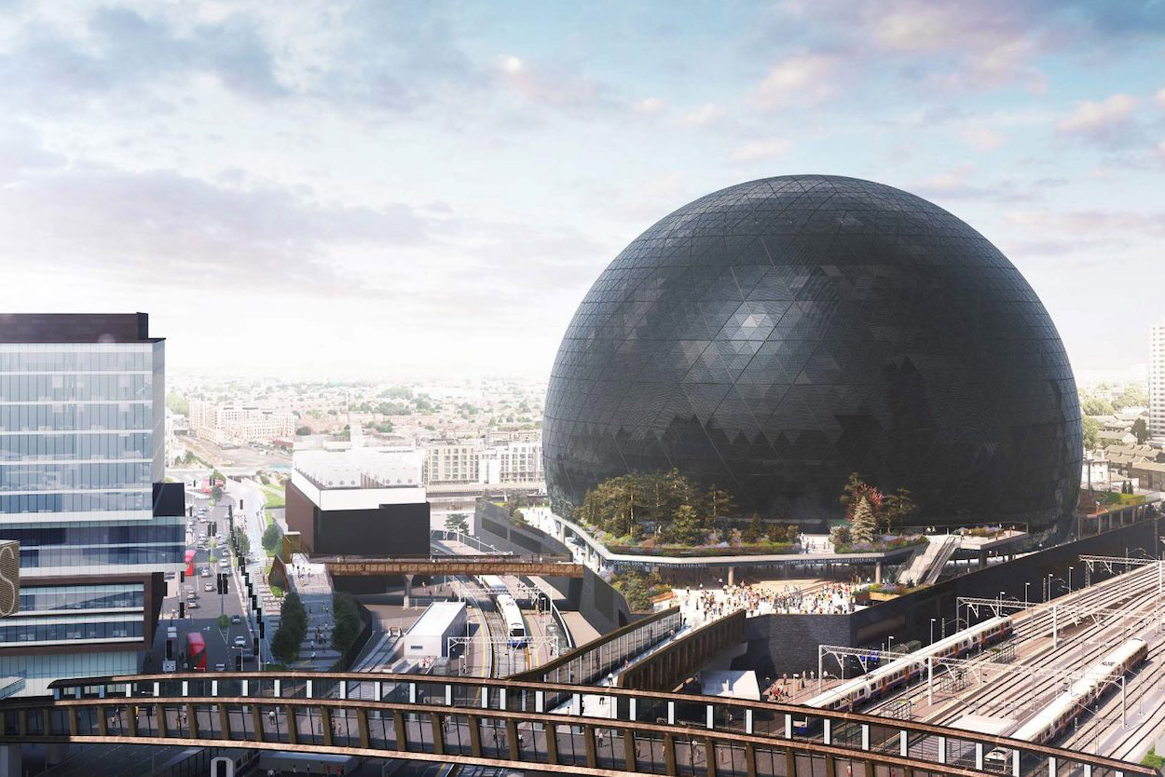 Rendering of proposed MSG Sphere London