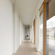 White-walled hallway