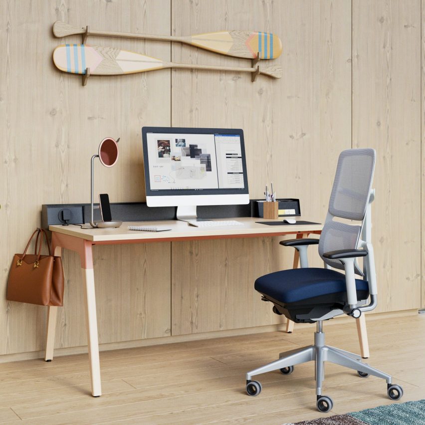 Please Air office chair by Steelcase used at a desk