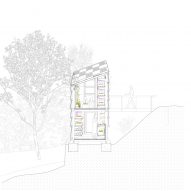 Section drawing of Solar Greenhouse by IAAC
