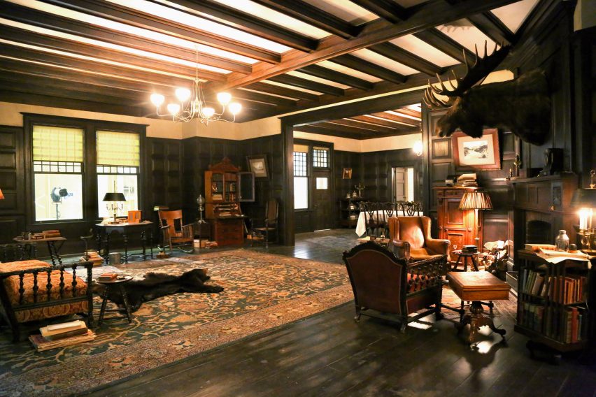 Interior of ranch house in film The Power of the Dog