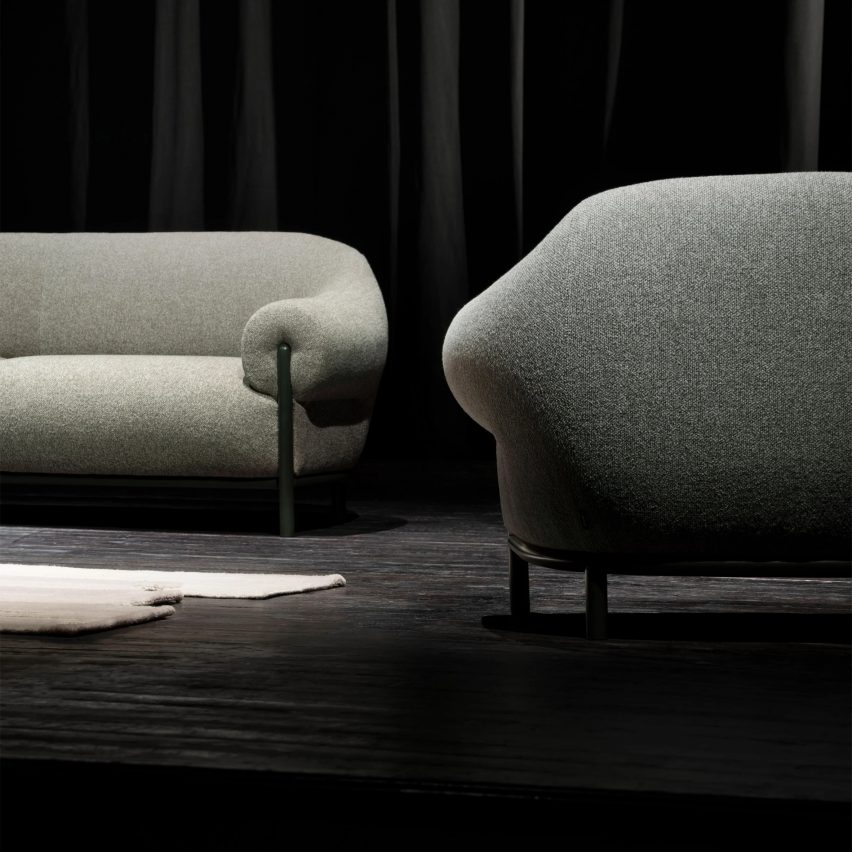 Two True sofas in grey by True Design