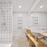 White-walled bathroom