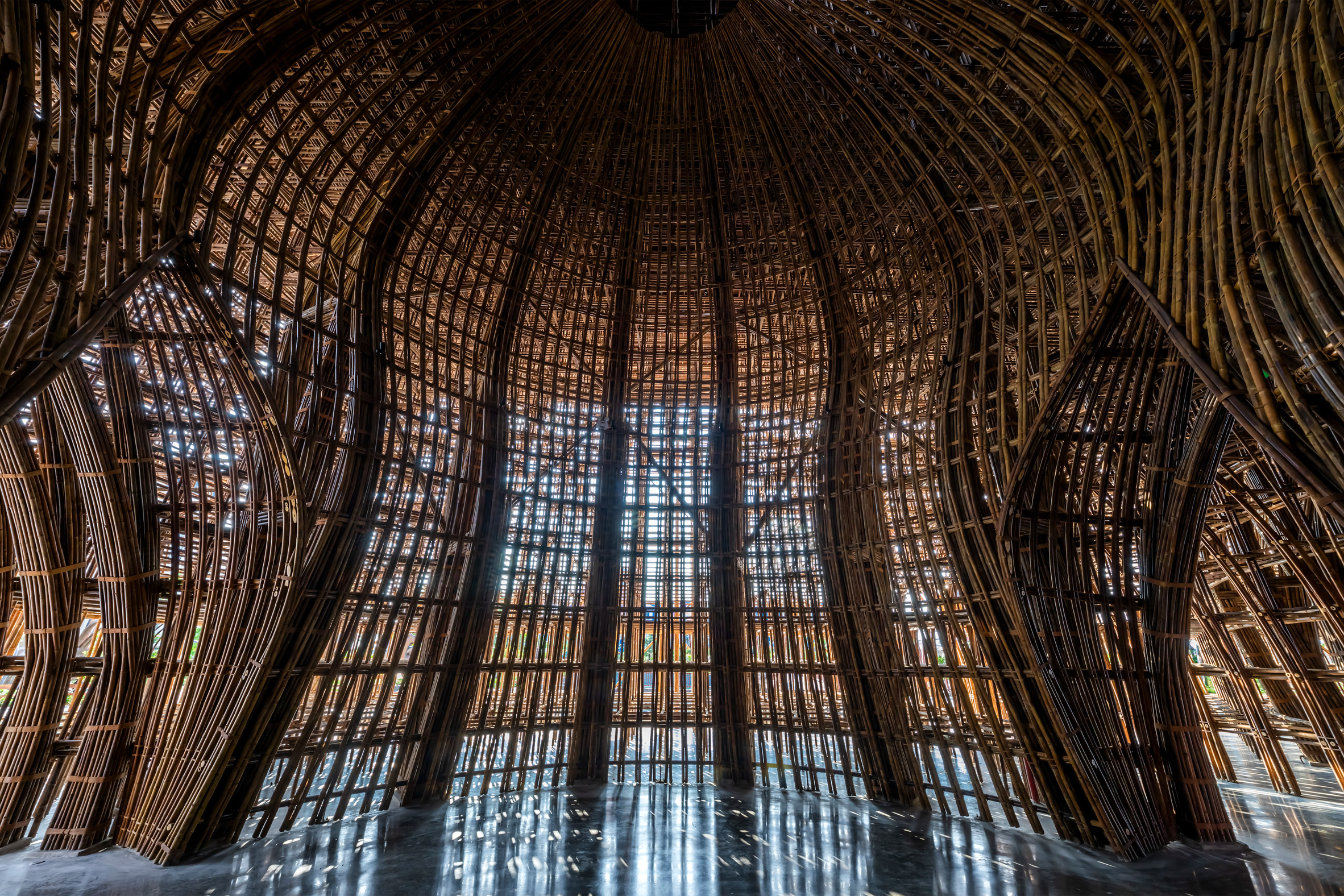 Vo Trong Nghia Architects completes bamboo welcome centre for