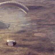 Render of World View capsule parachuting to Earth