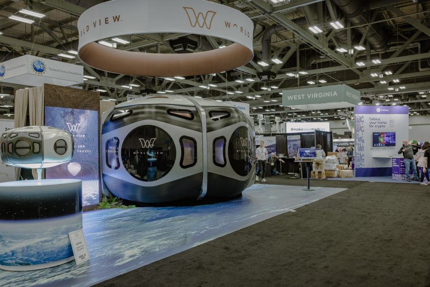 Model of World View capsule at SXSW