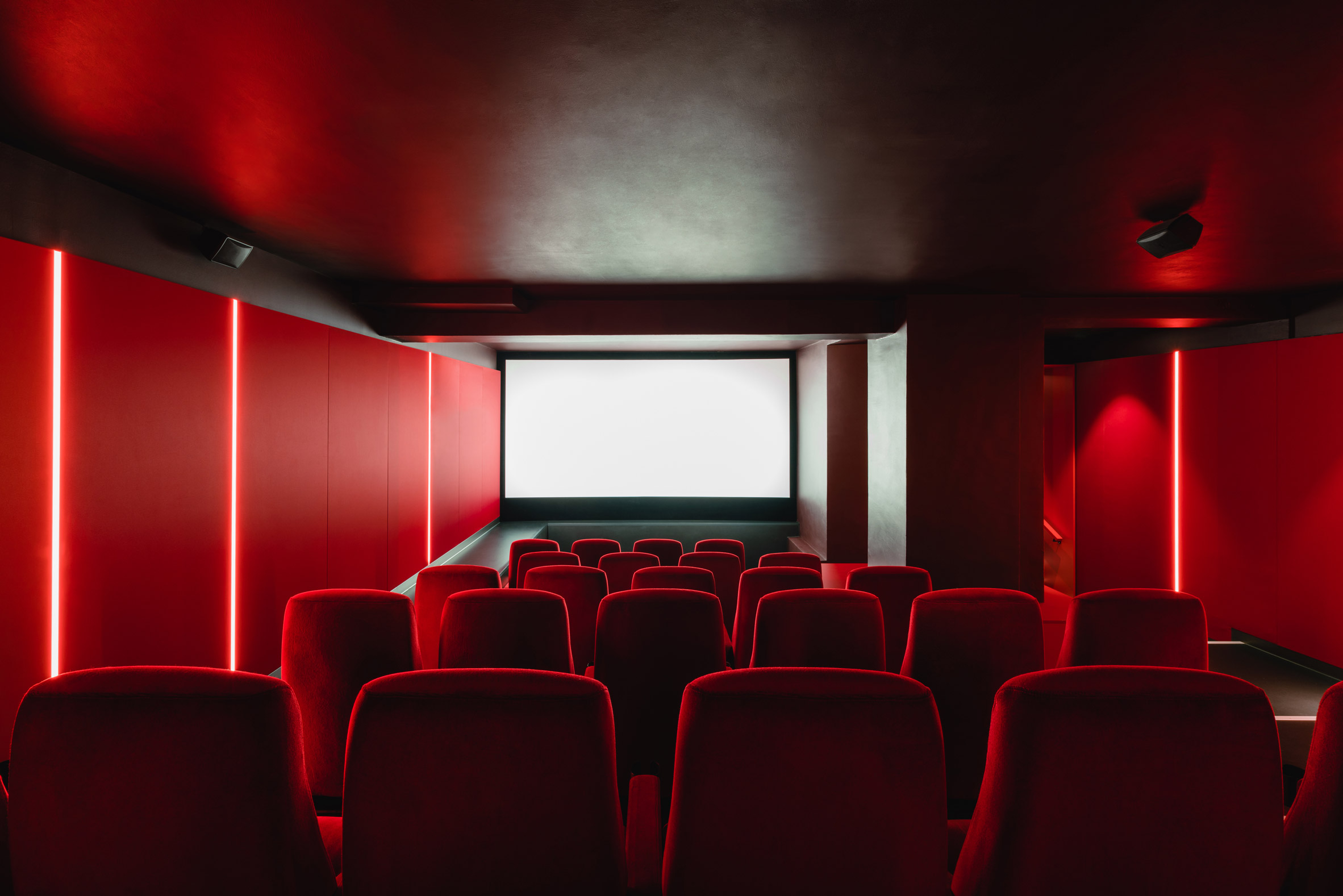 Red cinema auditorium in Berlin