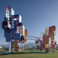 Architensions unveils surreal steel-framed playground at Coachella