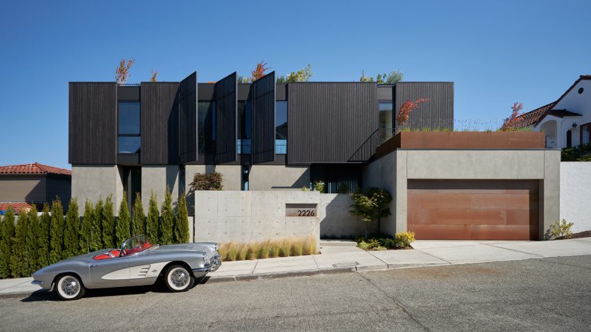 cedar and concrete facade seattle