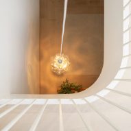 Stairwell with pendant light