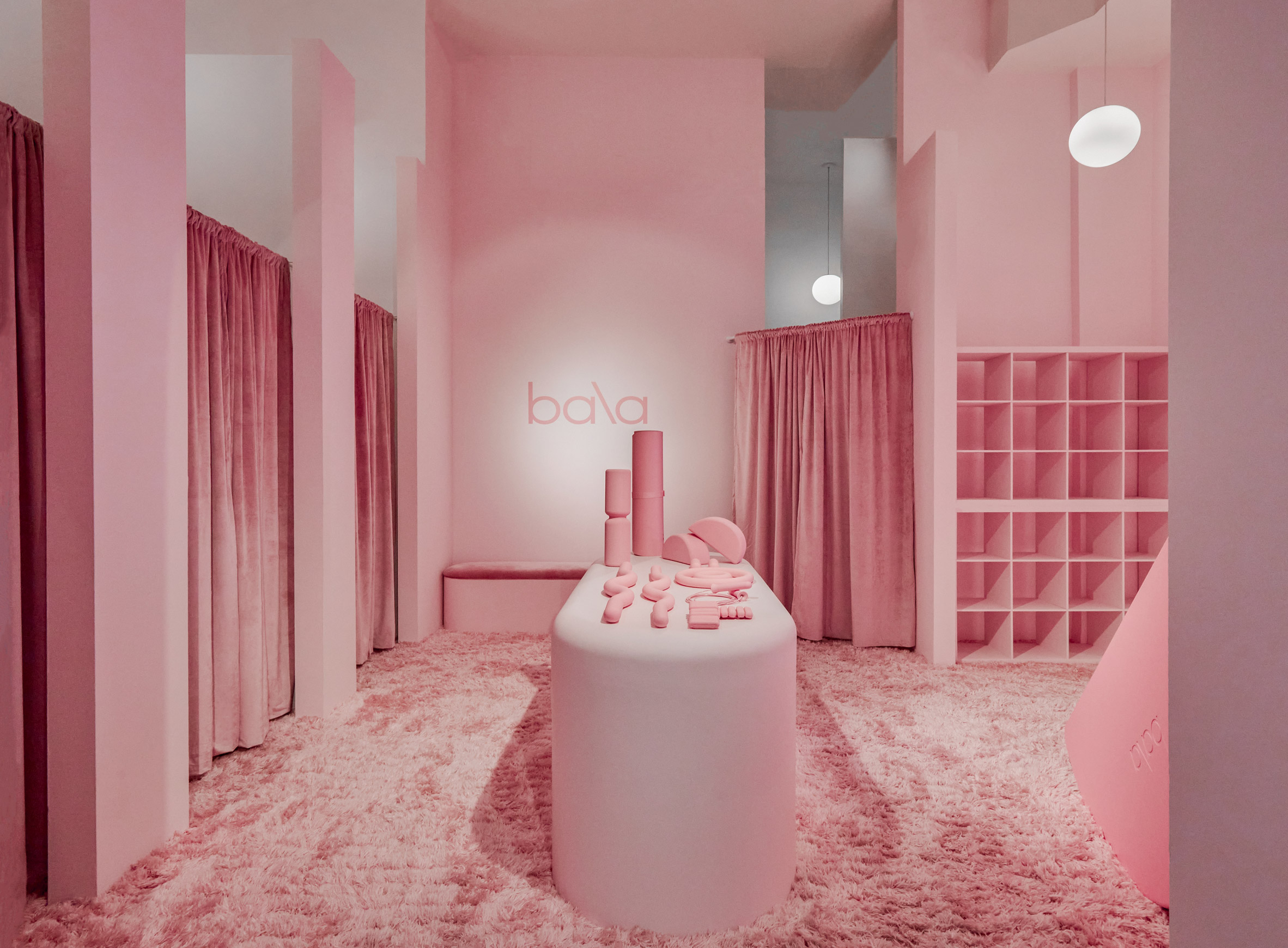 Entirely pink room
