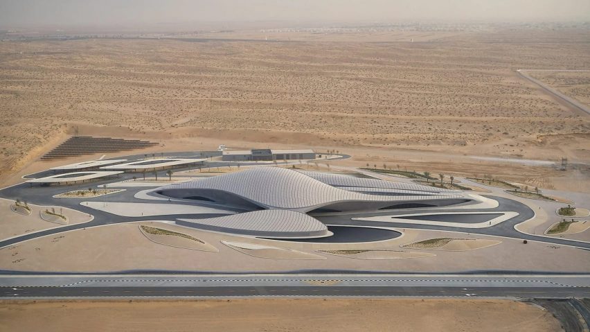 The sinuous form of Zaha Hadid Architects' Beeah Headquarters in Sharjah is intended to evoke sand dunes