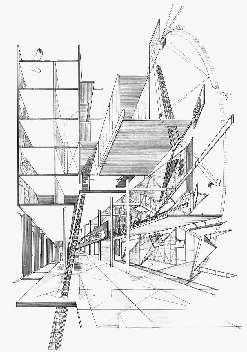 City Edge axonometric by Daniel Libeskind