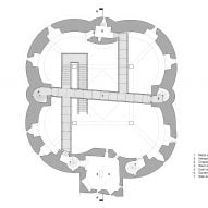 First floor plan of Clifford's Tower renovation by Hugh Broughton Architects