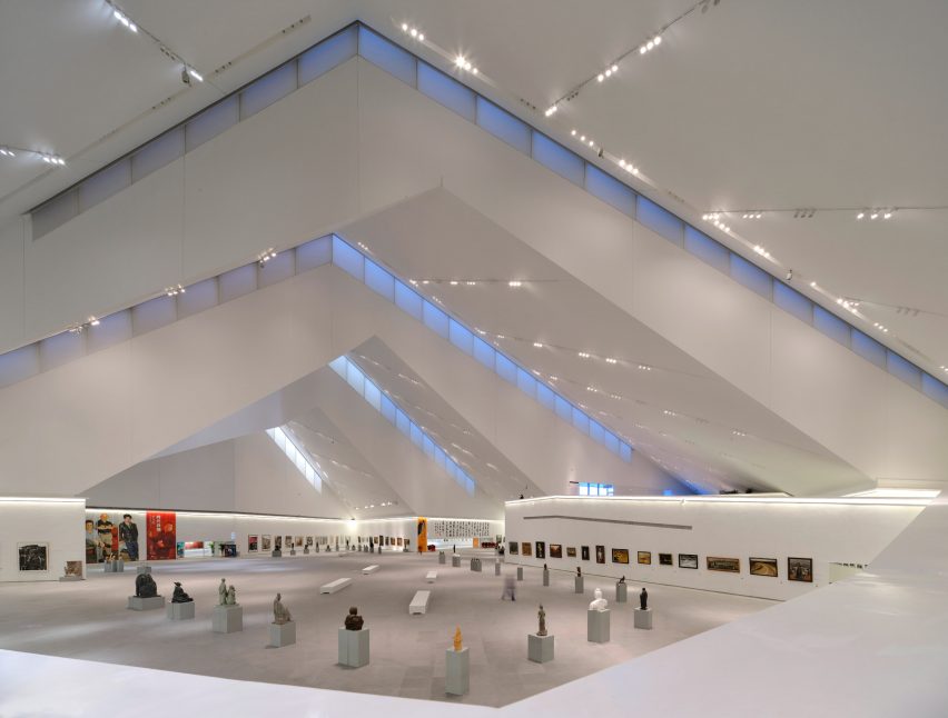 Underground galleries at the Datong Art Museum by Foster and Partners