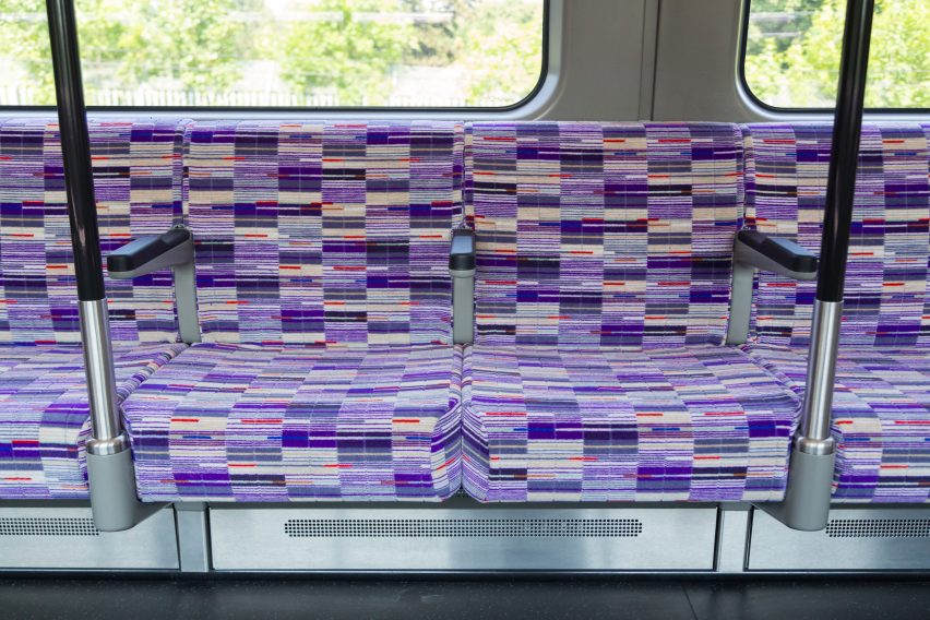 Seats on an Elizabeth line train
