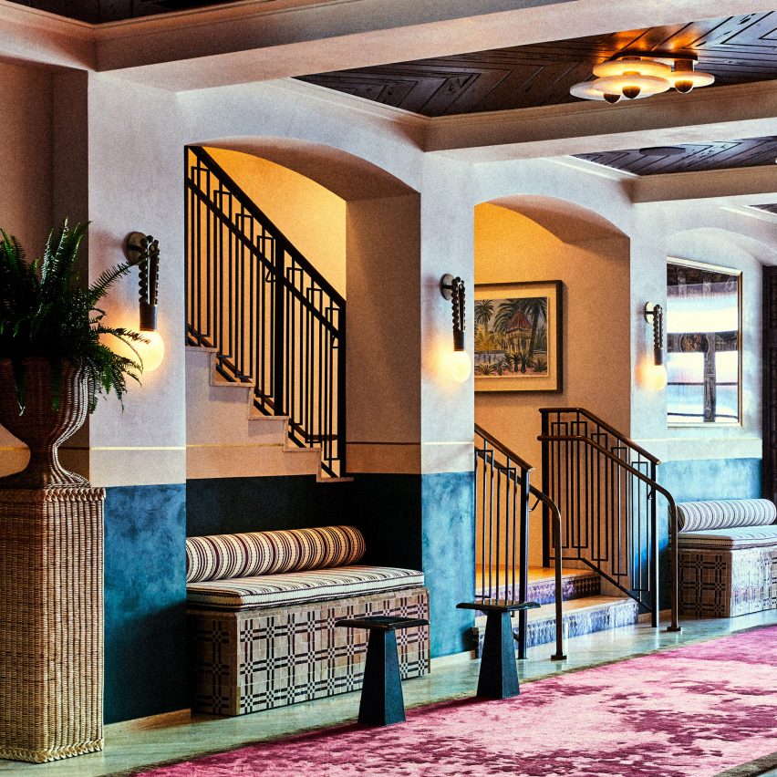 The lobby of Esme hotel Miami
