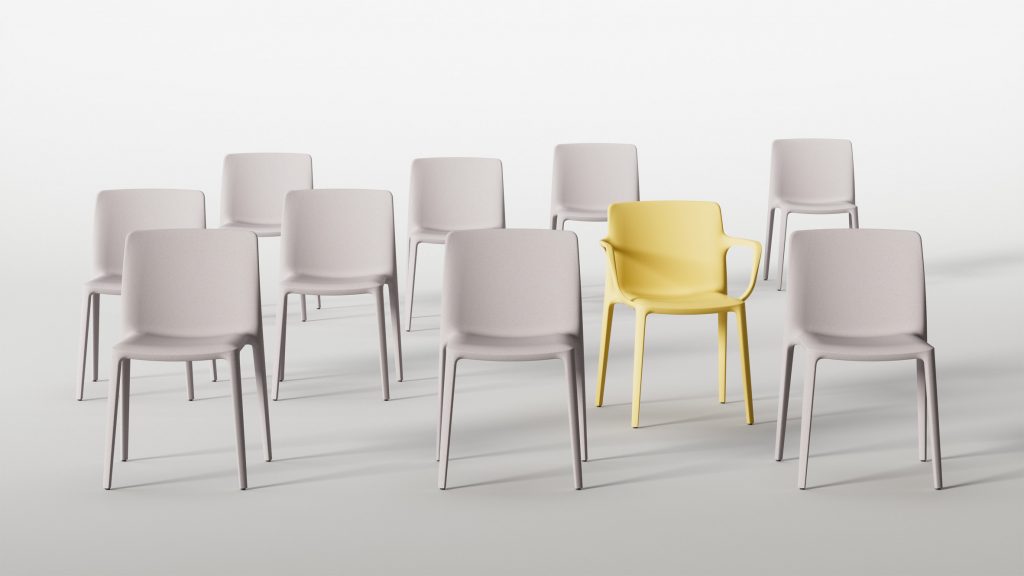 Fluit Chair By Archirivolto Design For Actiu Dezeen Showroom - Clear Wall Protector From Chairs