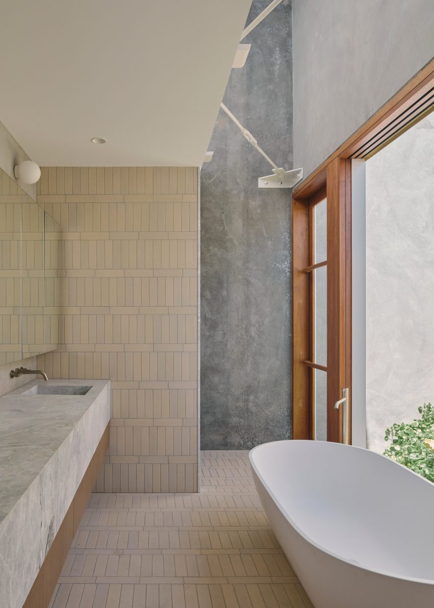 Tiled bathroom of Australian residence by Christopher Furminger