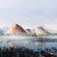 Dezeen Debate newsletter features Thomas Heatherwick's "volcanic" performing arts centre in China