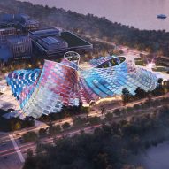 Colourful tiles will adorn the exterior of the Hainan Performing Arts Centr