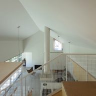 Mezzanine overlooking open-plan living spaces