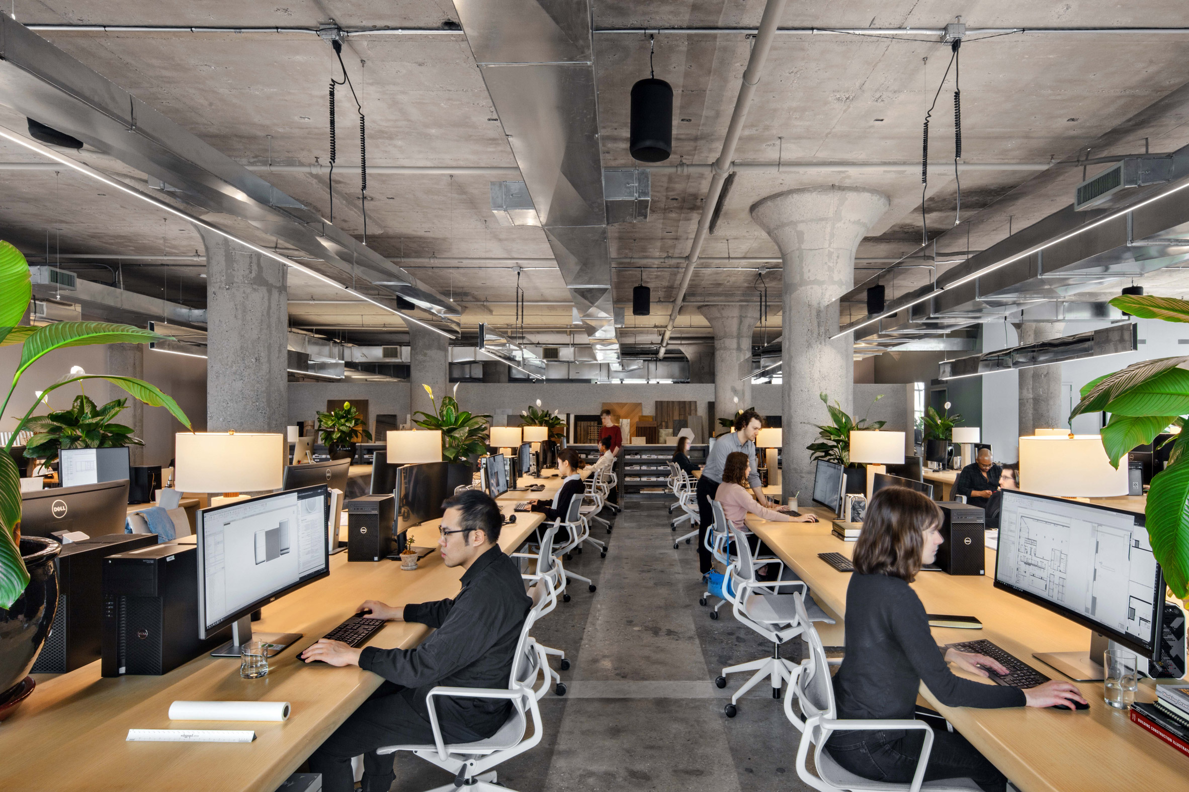 Concrete dominates INC Architecture & Design's offices in NYC