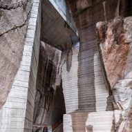 Entrance to renovated stone quarry in China