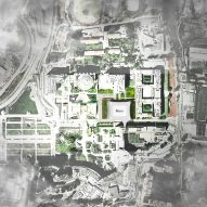 Site drawing of the San Raffaele Hospital by Mario Cucinella Architects