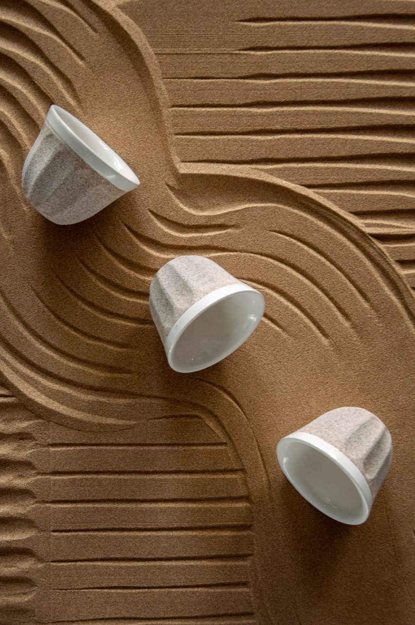 A photograph of white coffee cups by design studio TINKAH