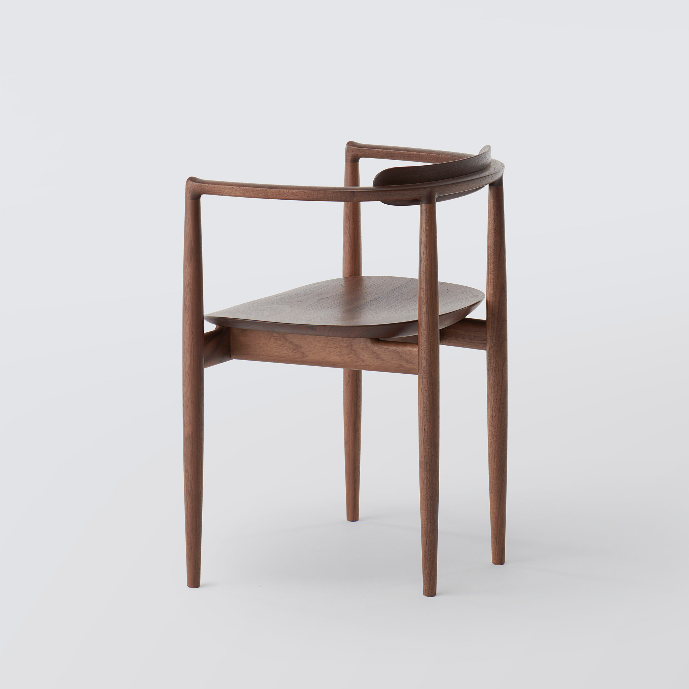 Miau Armchair by Koyori in a dark wood