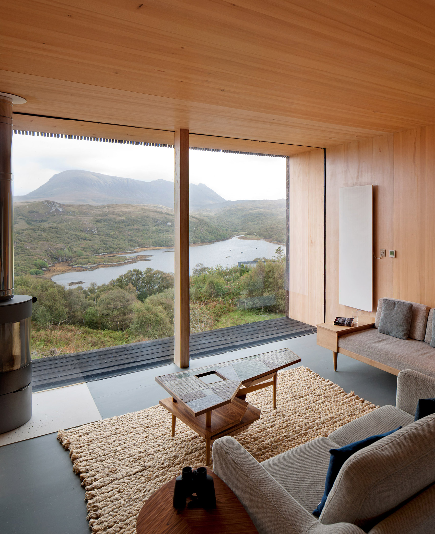Lounge with views over Scottish Highlands