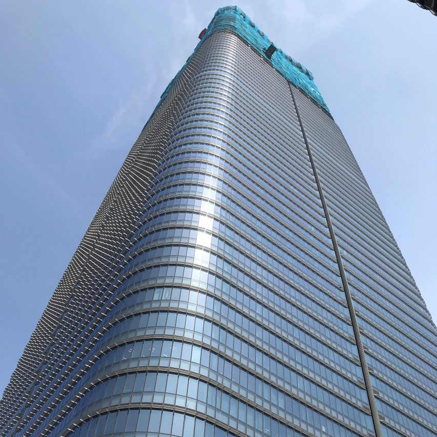 Image of the A District tower under construction