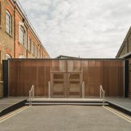Entrance pavilion for Punchdrunk theatre company by Haworth Tompkins