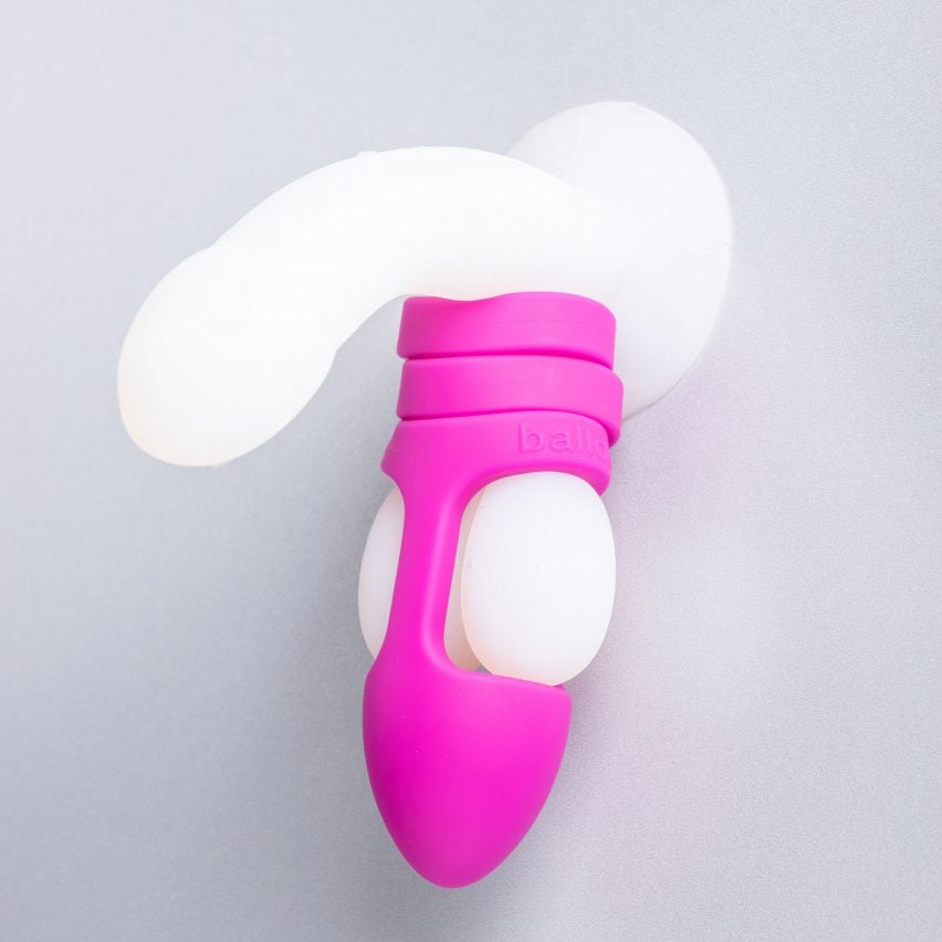 An unusual pink sex toy called Balldo