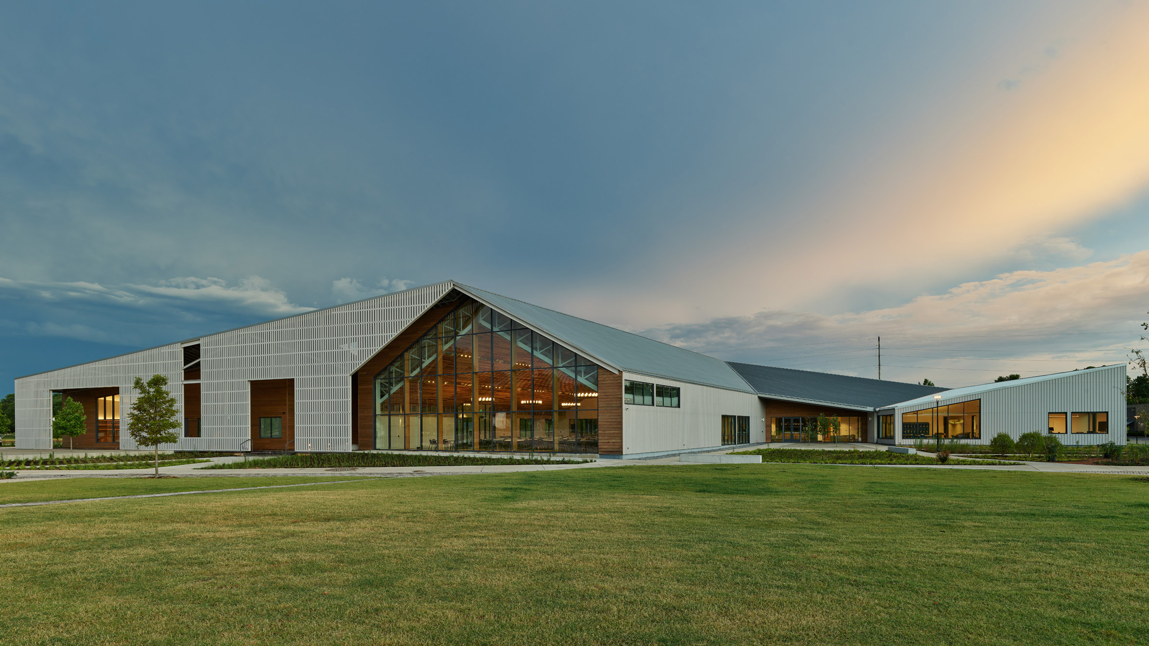 Farmland informs design of school building by Eskew Dumez Ripple