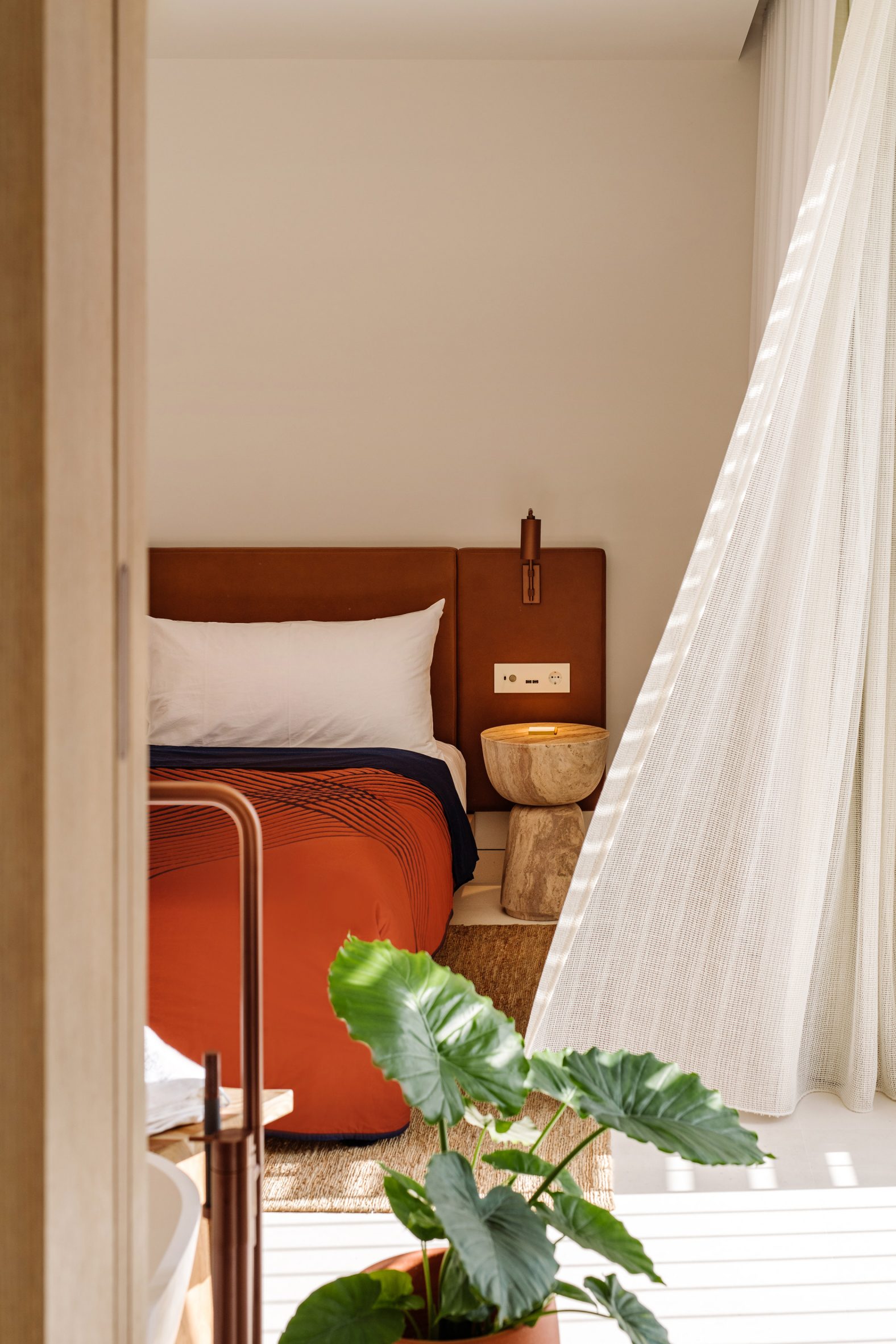 Interior image of a bedroom at The Standard Ibiza
