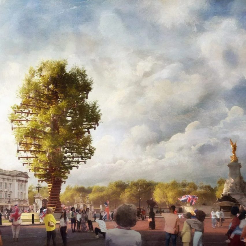 Thomas Heatherwick's Tree of Trees sculpture design for Buckingham Palace features in today's Dezeen Debate
