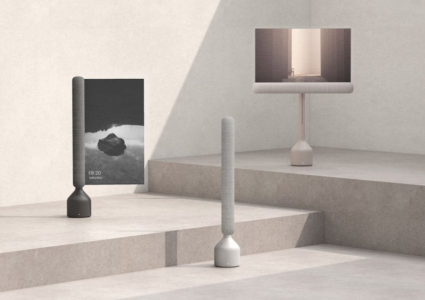 Three models of Totem by Studio Booboon in vertical, landscape and soundbar-only positions