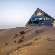 Exterior of Service Center of the Desert Galaxy Camp in China