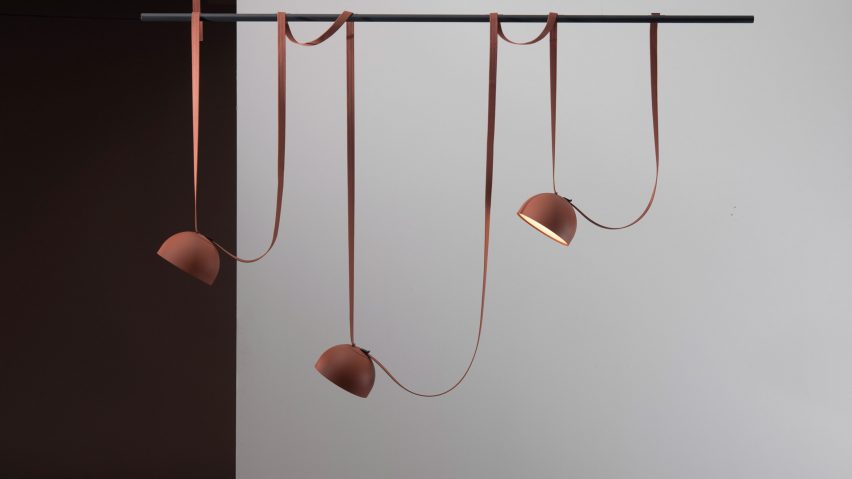 A photograph of the customisable hanging lighting system called Plusminus