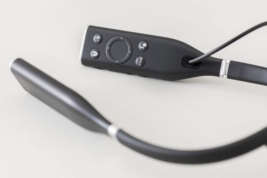 Neckband with controls for the Viture One smart glasses