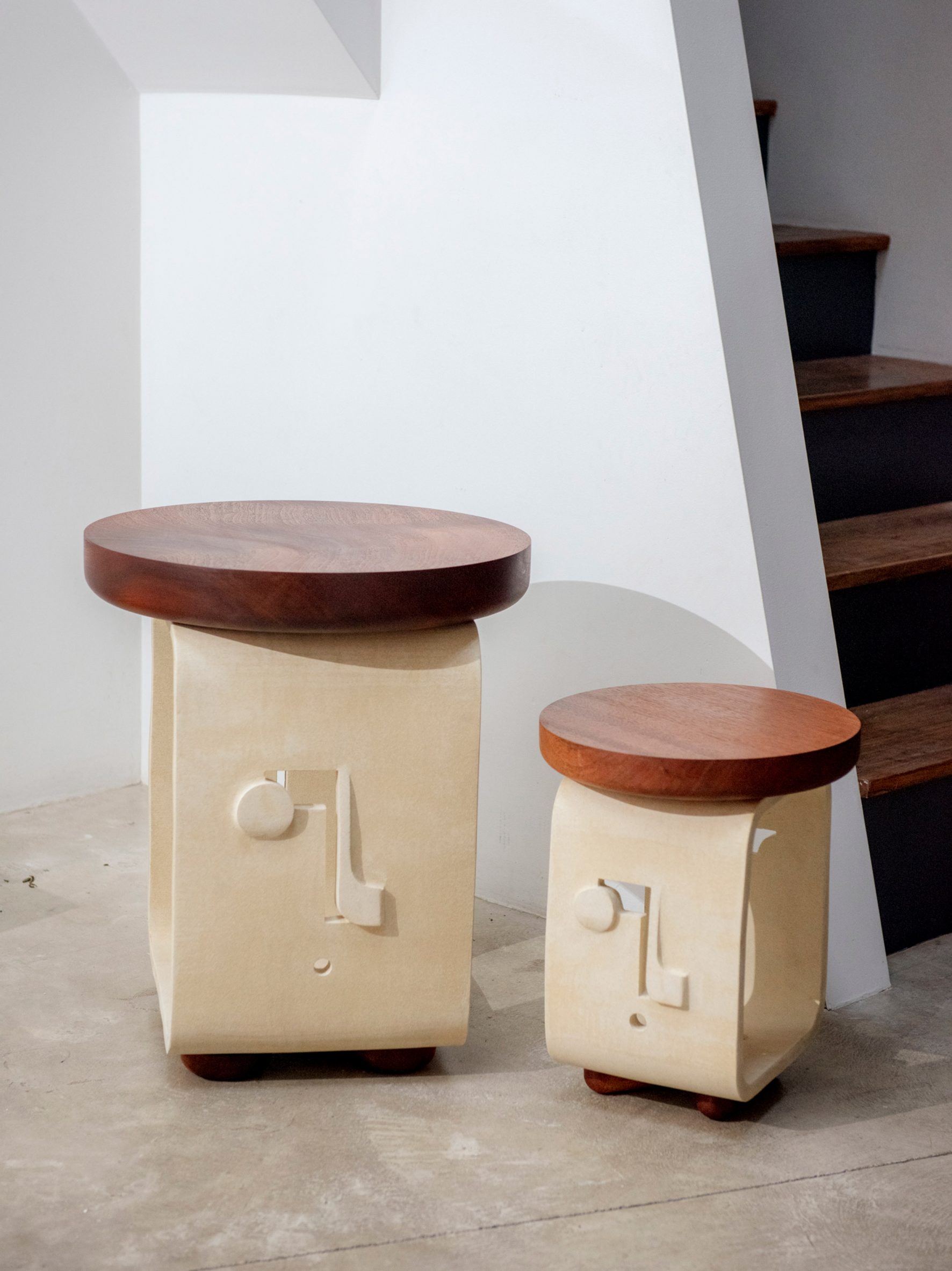 Two side tables by Piscina