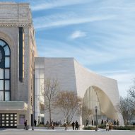 Snøhetta to add entrance shaped like "canted shells" to St Louis' Powell Hall