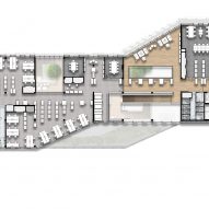 Second floor plan of West Hub that was designed by Jestico + Whiles