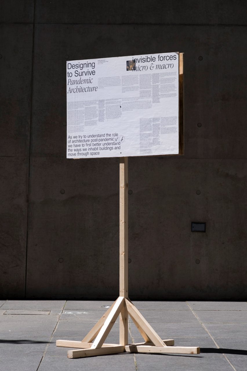 Designing to Survive: Pandemic Architecture wooden sign by Carter Teranes