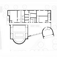 Second floor plan of the Creative Centre at York St John University by Tate+Co