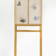 Made in China mulberry wood and silk organza cabinet by Studio Nienke Hoogvliet