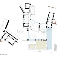 Ground floor plan of House of Concrete Experiments by Samira Rathod Design Atelier