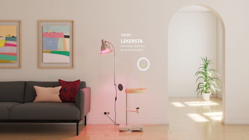 IKEA lamp that was updated using Oio app